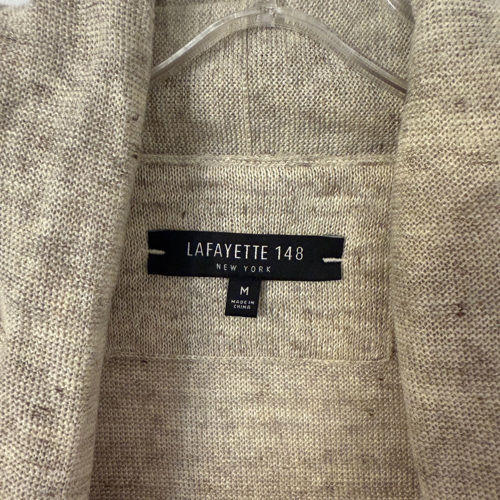 Lafayette 148 New York Cream linen knit sleeveless tunic